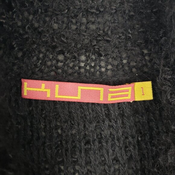 Kuna Alpaca Wool Sweater Vest Black Zip Up Knit Womens Size Large - Picture 4 of 6